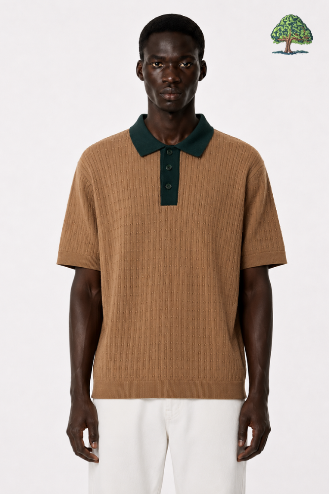 Textured Polo T-Shirt - Image 2